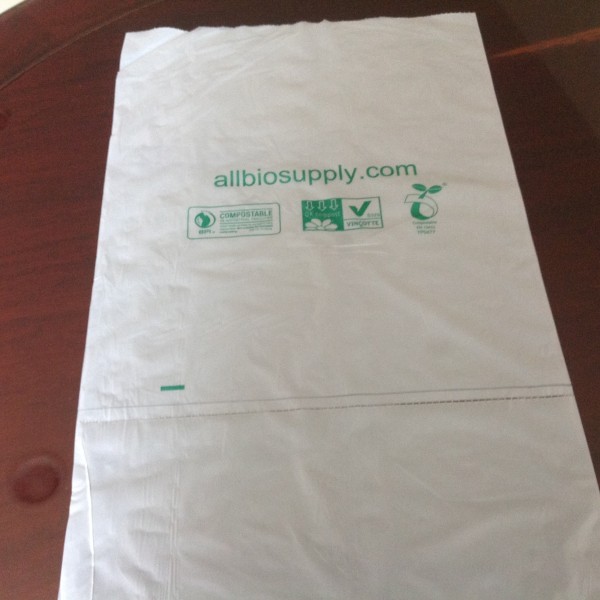 14″ compostable bag by roll – 1